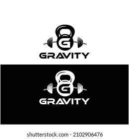 Gravity Gym Logo Design Vector Illustration