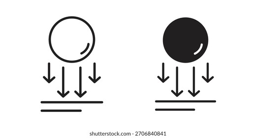 Gravity icon concept outline symbol design. Simple element illustration.