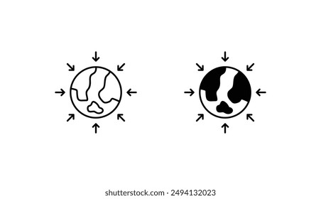 Gravity icon design with white background stock illustration