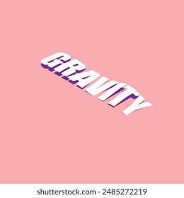 Gravity icon, Letter that look like paper blow by the wind, Gravity Logo vector illustration