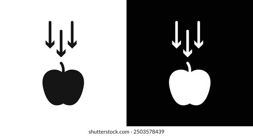 Gravity icon line art vector