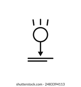 Icono de gravedad logo signo contorno de Vector