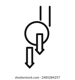 Gravity icon mark in filled style
