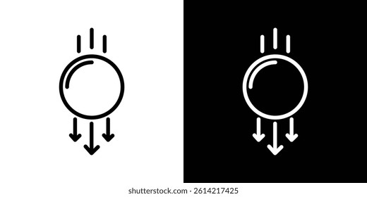 Gravity icon outline collection for web design