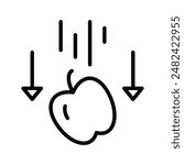 Gravity Icon Set Physics Force Illustrations for Science and Education