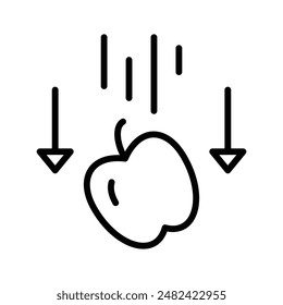 Gravity Icon Set Physics Force Illustrations for Science and Education