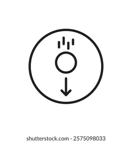 Gravity icon Simple thin outline