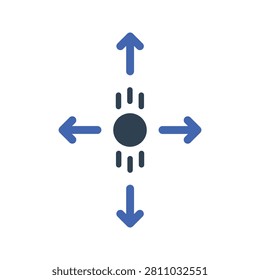 Gravity icon. Vector and glyph