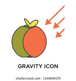 Gravity icon vector isolated on white background for your web and mobile app design, Gravity logo concept