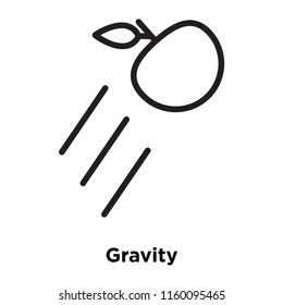 Gravity icon vector isolated on white background, Gravity transparent sign