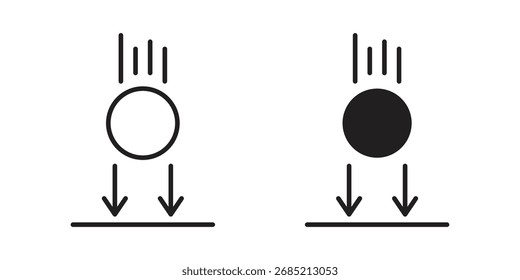 Gravity icon vector sign symbol