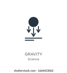 Gravity Icon Vector. Trendy Flat Gravity Icon From Science Collection Isolated On White Background. Vector Illustration Can Be Used For Web And Mobile Graphic Design, Logo, Eps10