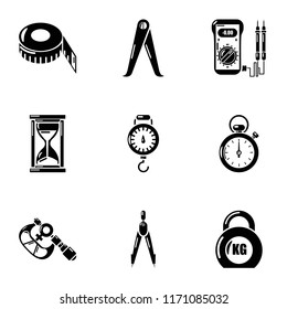 Gravity icons set. Simple set of 9 gravity vector icons for web isolated on white background