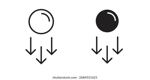 Gravity icons simple vector set. logo sign symbol set