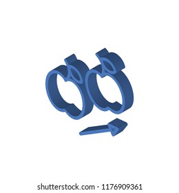 Gravity isometric left top view 3D icon