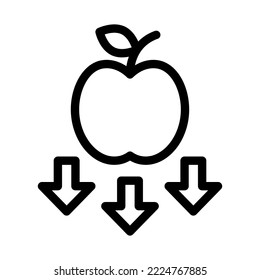 gravity line icon illustration vector graphic