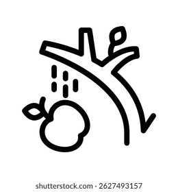 gravity line icon illustration vector graphic. Simple element illustration vector graphic, suitable for app, websites, and presentations isolated on white background