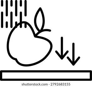 Gravity Line Icon Vector Design