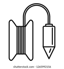 Gravity line tool icon. Outline gravity line tool vector icon for web design isolated on white background