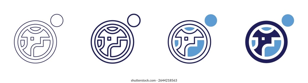 Gravity pull icon in 4 different styles. Thin Line, Line, Bold Line, Duotone. Duotone style. Editable stroke.