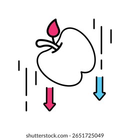 Gravity Vector Filled outline illustration style icon. EPS 10 file