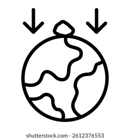 Gravity Vector Line Icon Design