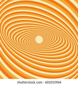 gravity waves around a circle in orange shades