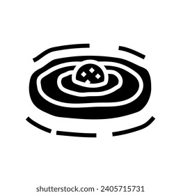 gravity waves space exploration glyph icon vector. gravity waves space exploration sign. isolated symbol illustration