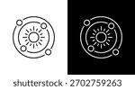 Gravity Well White Icon Set Design