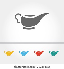 Gravy Boat Single Icon Vector Illustration