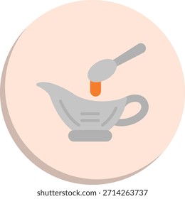 Icono de estilo de círculo plano gris