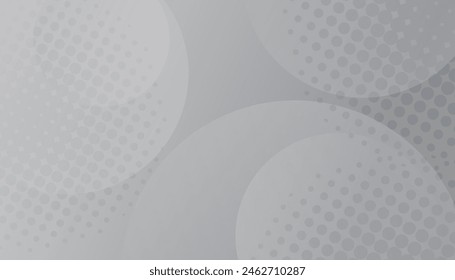 Fondo abstracto gris con los círculos y el patrón de los puntos del semitono, Elementos grises con los círculos del degradado fluido, fondo gris y blanco, fondo gris