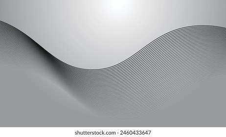 Gray abstract background with curve line vector image illustration for backdrop or wallpaper 