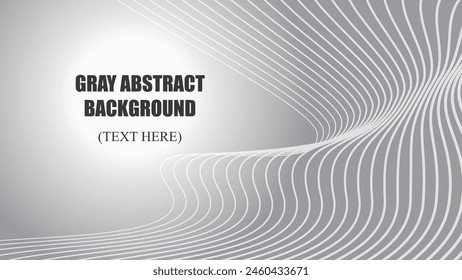 Gray abstract background with curve line vector image illustration for backdrop or wallpaper 