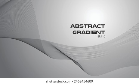 Fondo abstracto gris con la línea de la curva para el fondo o la presentación