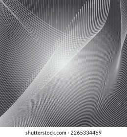 Gray abstract background design. Modern wavy line pattern. Premium stripe texture for banner, business backdrop template.