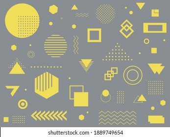 Gray abstract background with geometric shapes. Trendy backgrounds with color Ultimate Grey and llluminating of the 2021 year. - Shutterstock ID 1889749654