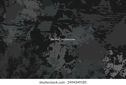 Gray abstract Background with Grunge Brush Strokes. Vector illustration.