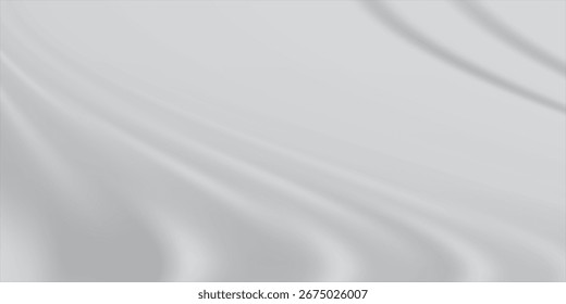 Fondo abstracto gris con líneas que fluyen partículas. Concepto de tecnología de futuro digital. Ilustración vectorial.