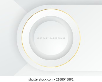 gray abstract background with modern realistic circle shape