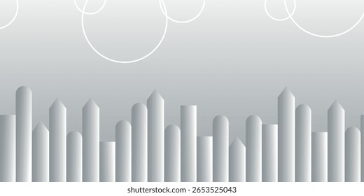 Um plano de fundo cinza abstrato com formas diagonais ordenadamente organizadas. Um design simples para banners, brochuras e capas.