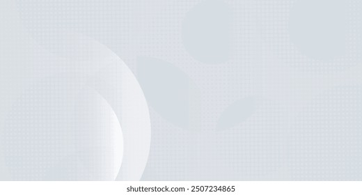 gray abstract background with realistic modern colorful circle pattern. 3d, design, simple, vector illustration.