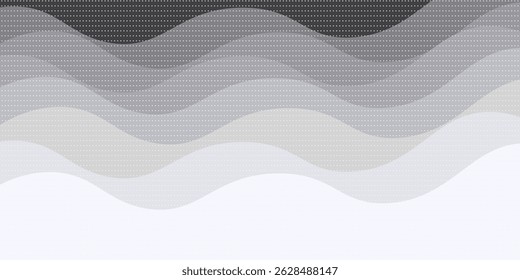 Fondo abstracto gris con Formas geométricas brillantes. Círculos degradados negros modernos. Formas dinámicas. Diseño geométrico mínimo. Concepto futurista.