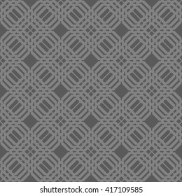 Gray abstract background, striped textured geometric seamless pattern