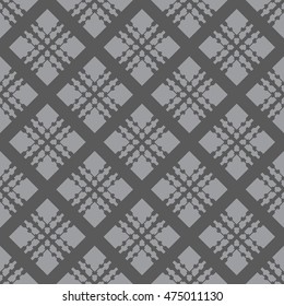 Gray abstract background, striped textured geometric seamless pattern