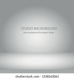 Gray abstract background. Studio room. Smooth gradient for the banner. Vector illustration