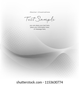 Gray abstract background with wavy shapes - Smoke Vector