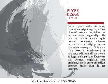 gray abstract brush pattern vector background template