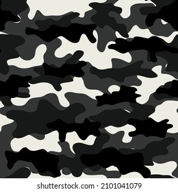 Gray abstract camouflage. Vector graphics.
