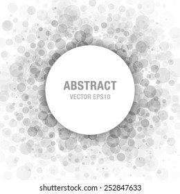 Gray Abstract Circle Frame Design Element, vector illustration 